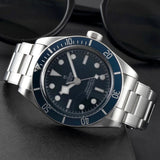 Tudor Black Bay Blue Dial Silver Steel Strap Watch for Men - 79030B-0001