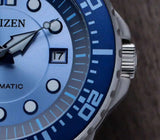 Citizen Mechanical Automatic Blue Dial Silver Steel Strap Watch for Men - NJ0178-81M