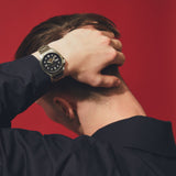 Seiko 5 Sports Automatic Green Dial Silver Steel Strap Watch for Men - SRPL57K1