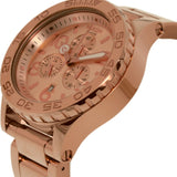 Nixon 42-20 Chrono Rose Gold Dial Rose Gold Steel Strap Watch for Men - A037-897