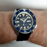 Seiko 5 Sports SKX Automatic Blue Dial Blue Silicone Strap Watch for Men - SRPD71K2