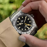Tudor Black Bay Pro Black Dial Silver Steel Strap Watch for Men - M79470-0001