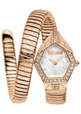 Just Cavalli Ornato White Dial Rose Gold Steel Strap Watch for Women - JC1L303M0045