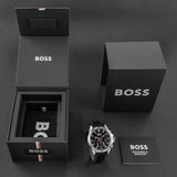 Hugo Boss 1514055 Troper Chronograph Men's Watch – Black Dial & Black Leather Strap