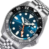 Seiko 5 Sports SKX Racers Heritage Velocity Blue Dial Silver Steel Strap Watch for Men - SSK045K1