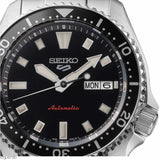 Seiko 5 Sports SKX Automatic Black Dial Silver Steel Strap Watch for Men - SRPL85K1