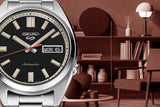 Seiko 5 Sports SNXS Series Automatic Black Dial Silver Steel Strap Watch for Men - SRPK89K1