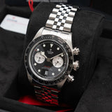 Tudor Black Bay Chrono Black Dial Silver Steel Strap Watch for Men - M79360N-0013
