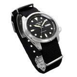 Seiko 5 Sports Automatic Black Dial Black Nylon Strap Watch for Men - SRPE67K1