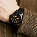 Seiko 5 Sports Flieger Pilot Automatic Black Dial Black Nylon Strap Watch for Men - SRPH33K1