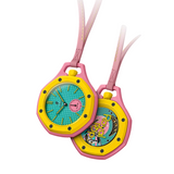 Swatch Royal Pop Blue Dial Pink Leather Strap Watch for Women - Otg Roz