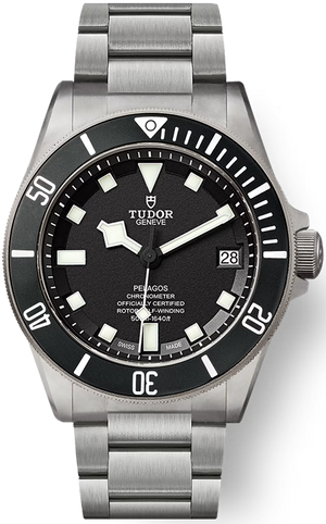 Tudor Pelagos Black Dial Grey Steel Strap Watch for Men - M25600TN-0001
