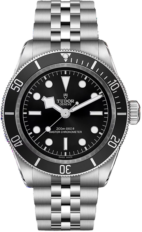 Tudor Black Bay Black Dial Silver Steel Strap Watch for Men - M7941A1A0NU-0003