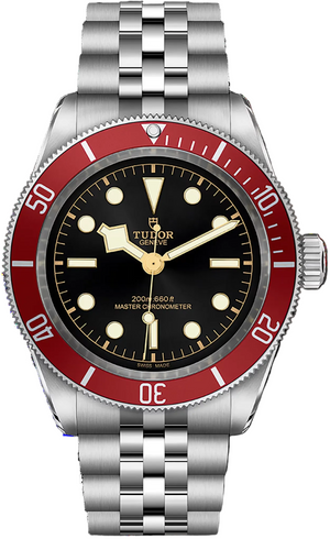 Tudor Black Bay Black Dial Silver Steel Strap Watch for Men - M7941A1A0RU-0003