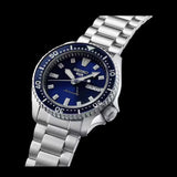 Seiko 5 Sports SKX Automatic Blue Dial Silver Steel Strap Watch for Men - SRPL83K1