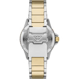 Emporio Armani World Explorer Blue Dial Two Tone Steel Strap Watch for Men - AR11682