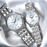 Seiko Presage Cocktail Time Automatic Ice Blue Dial Silver Steel Strap Watch for Men - SRPE19J1