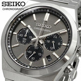 Seiko Conceptual Chronograph Grey Dial Silver Steel Strap Watch for Men - SSB455P1