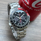 Seiko Prospex SSC915 Speedtimer Solar Chronograph Men's Watch – Black Dial & Silver Steel Bracelet