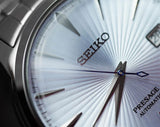 Seiko Presage Cocktail Time Automatic Ice Blue Dial Silver Steel Strap Watch for Men - SRPE19J1