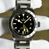 Tudor Black Bay Pro Black Dial Silver Steel Strap Watch for Men - M79470-0001