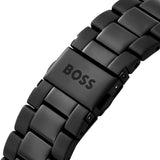 Hugo Boss Admiral Chronograph Black Dial Black Steel Strap Watch for Men - 1514258