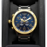Nixon 51-30 Chronograph Blue Dial Silver Steel Strap Watch for Men - A083-1922
