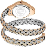 Just Cavalli Twined Blue Dial Two Tone Steel Strap Watch for Women - JC1L305M0065