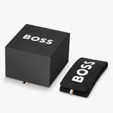 Hugo Boss Runner 3H Burgundy Dial Silver Steel Strap Watch for Men - 1514209