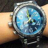 Nixon 51-30 Chronograph Blue Dial Two Tone Steel Strap Watch for Men - A083-2304