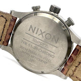 Nixon 51-30 Chronograph Beige Dial Brown Leather Strap Watch for Men - A124-1388