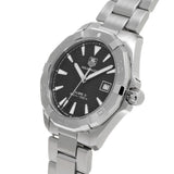 Tag Heuer Aquaracer Automatic Black Dial Silver Steel Strap Watch for Men - WAY2110.BA0928