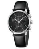 Calvin Klein K8Q371C1 Posh Men's Watch – Black Dial & Black Leather Strap