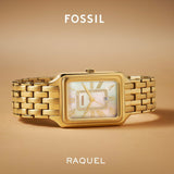 Fossil ES5304 Raquel Women’s Watch – Mother of Pearl Dial with Gold-Tone Stainless Steel Strap
