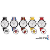 Tissot Quickster Chronograph NBA Miami Heat Edition White Dial Two Tone NATO Strap Watch for Men - T095.417.17.037.08