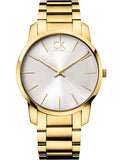 Calvin Klein K2G21546 City Quartz Men's Watch – Silver Dial & Gold Stainless Steel Strap