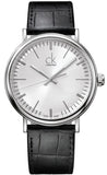 Calvin Klein K3W211C6 Surround Men's Watch – Silver Dial & Black Leather Strap