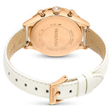 Swarovski Octea Chrono Crystals White Dial White Leather Strap Watch for Women - 5671150