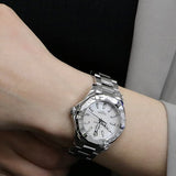 Tag Heuer Aquaracer Mother of Pearl Dial Silver Steel Strap Watch for Women - WBD131A.BA0748