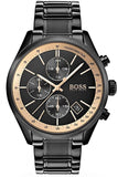Hugo Boss 1513578 Grand Prix Men's Watch – Black Dial & Black Steel Bracelet