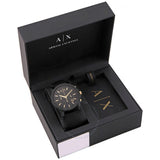 Armani Exchange Outerbanks AX7105 Men's Chronograph Watch – Black Dial with Black Stainless Steel Strap