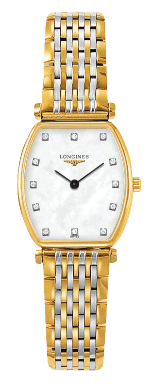 Longines La Grande Classique White Dial Two Tone Mesh Bracelet Watch for Women - L4.205.2.87.7