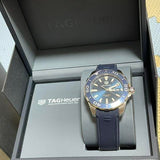 Tag Heuer Aquaracer Blue Dial Blue Rubber Strap Watch for Men - WAY111C.FT6155