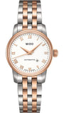 Mido M7600.9.N6.1 Baroncelli III Automatic Women's Watch – White Dial & Two-Tone Steel Strap