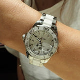 Tag Heuer Aquaracer Diamonds White Dial Two Tone Steel Strap Watch for Women - WAY131D.BA0914