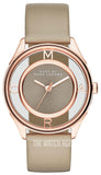 Marc Jacobs MBM1375 Tether Quartz Women's Watch – Grey Dial & Grey Leather Strap