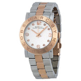 Marc Jacobs Amy Silver Dial Two Tone Steel Strap Watch for Women - MBM3194