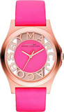 Marc Jacobs MBM1243 Henry Skeleton Quartz Women’s Watch – Pink Dial & Pink Leather Strap
