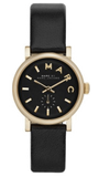 Marc Jacobs MBM1273 Baker Quartz Women’s Watch – Black Dial & Black Leather Strap