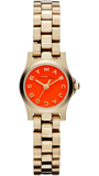 Marc Jacobs MBM3202 Henry Dinky Quartz Women’s Watch – Red Dial & Gold Steel Strap